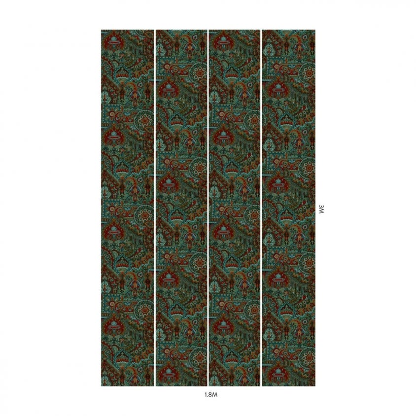 SHAMBALA Wallpaper - Emerald - House of Hackney