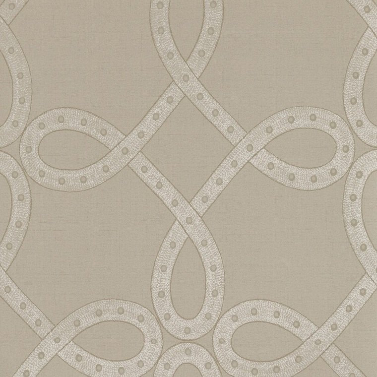 Salina Ribbon Wallpaper - Linen - AT1433 - Anna French
