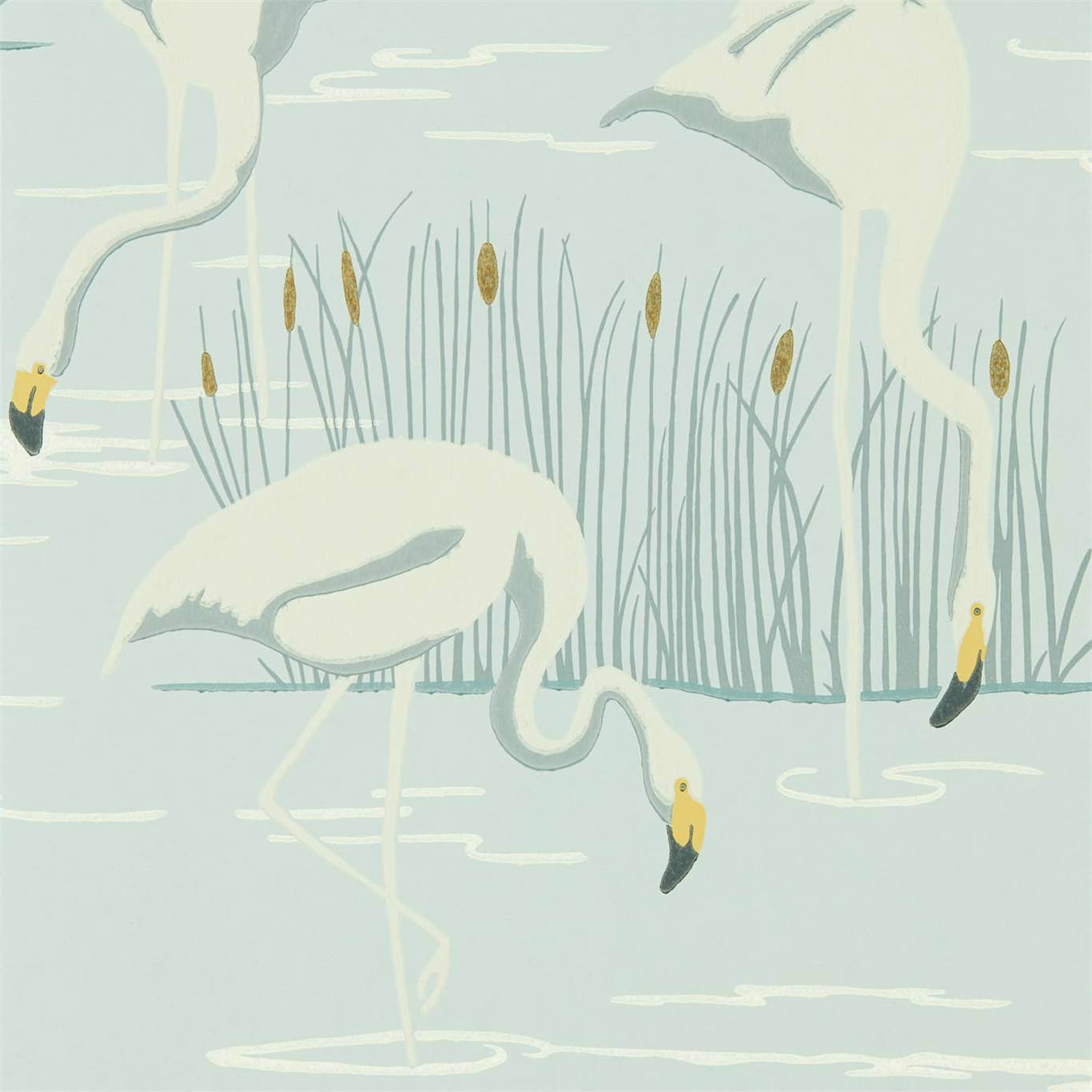 Salinas Wallpaper - Ice/Linen/Dijon - HSAW112155 - Harlequin