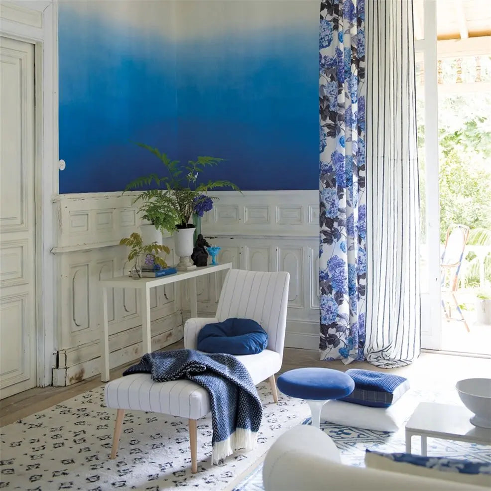 Saraille Wallpaper - Indigo - P600/09 - Designers Guild