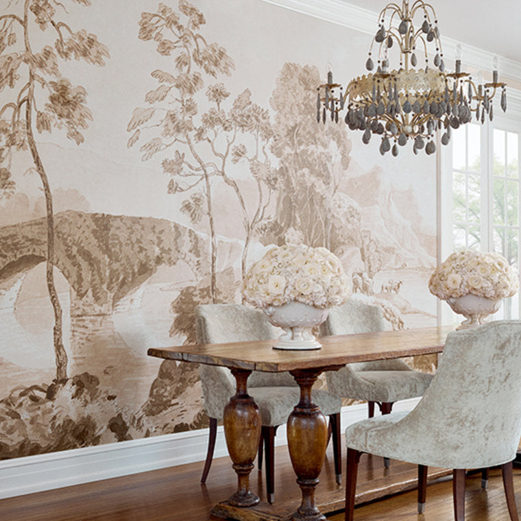Savery Mural Wallpaper - Sepia - ATM24572 - Anna French