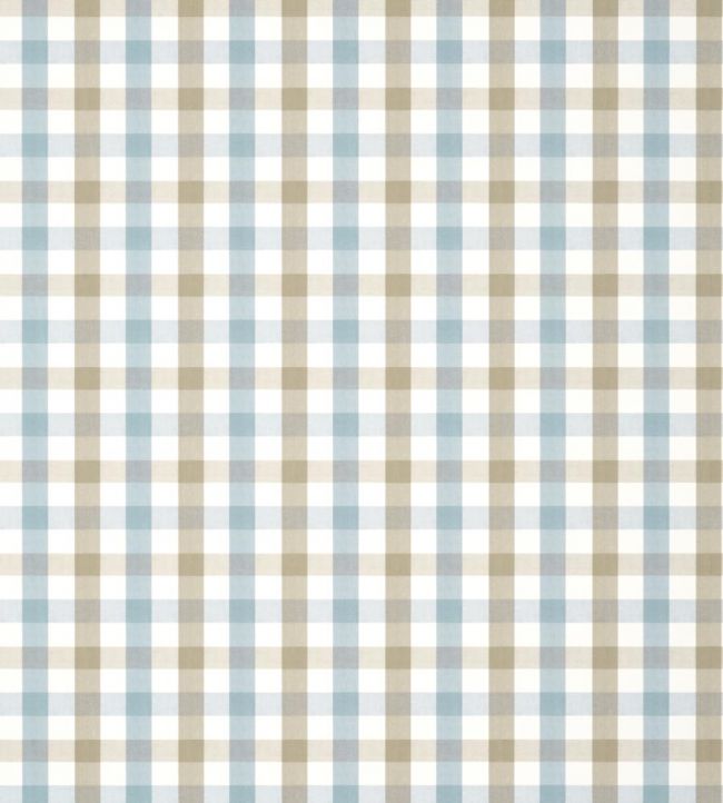 Saybrook Check Wallpaper - Spa Blue and Beige - AT15151 - Anna French