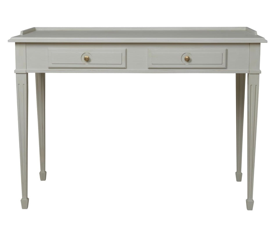 Gustavian 2 drawer desk, Depth 58cm