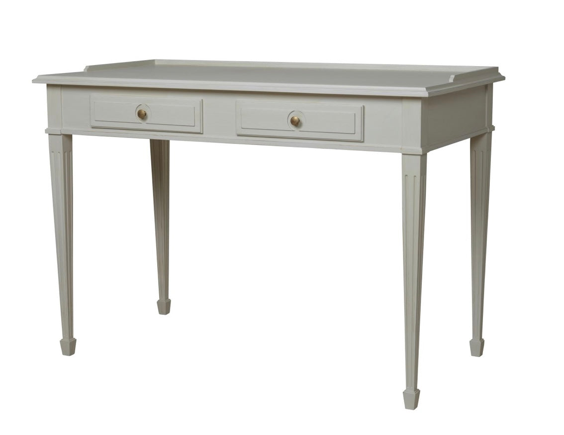 Gustavian 2 drawer desk, Depth 58cm