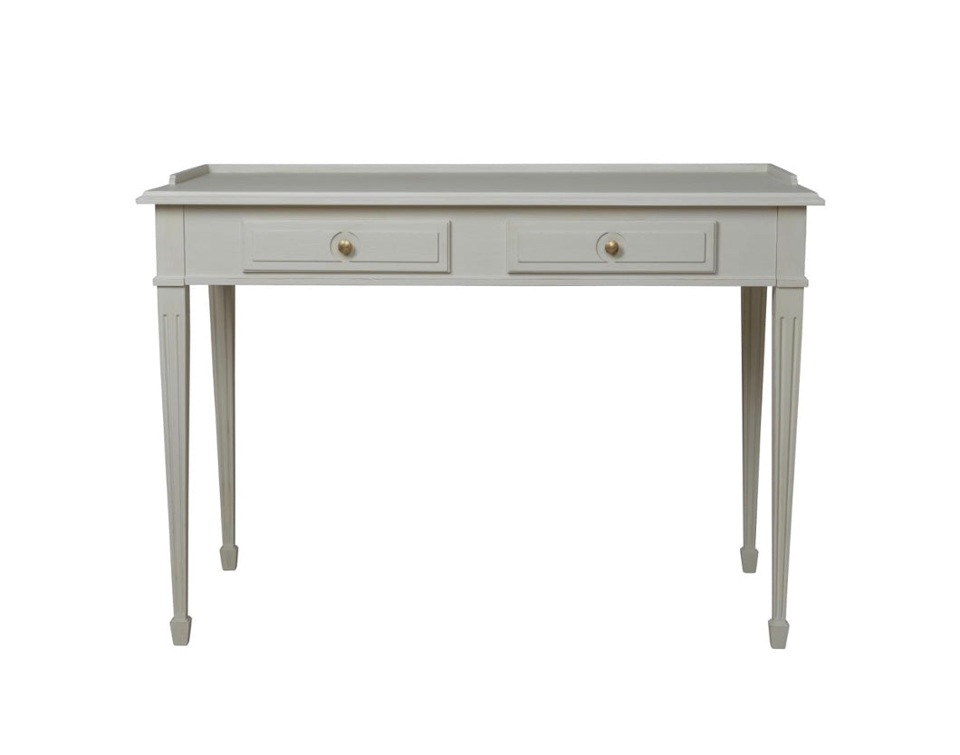 Gustavian 2 drawer desk, Depth 58cm