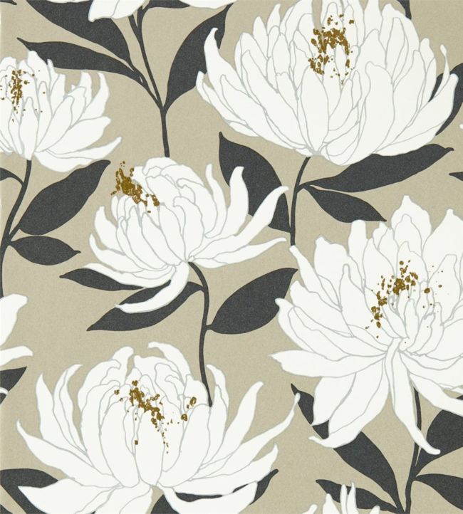 Sebal Wallpaper - Platinum/Ebony - HSAW112130 - Harlequin