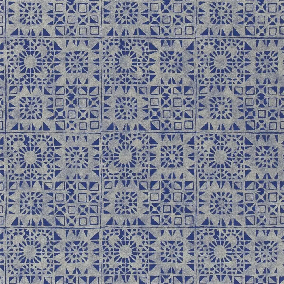 Serego Wallpaper - Cobalt - P605/09 - Designers Guild