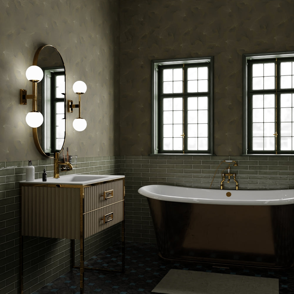 Silver Apricot Wallpaper - Shades of Gold - Lucie Annabel