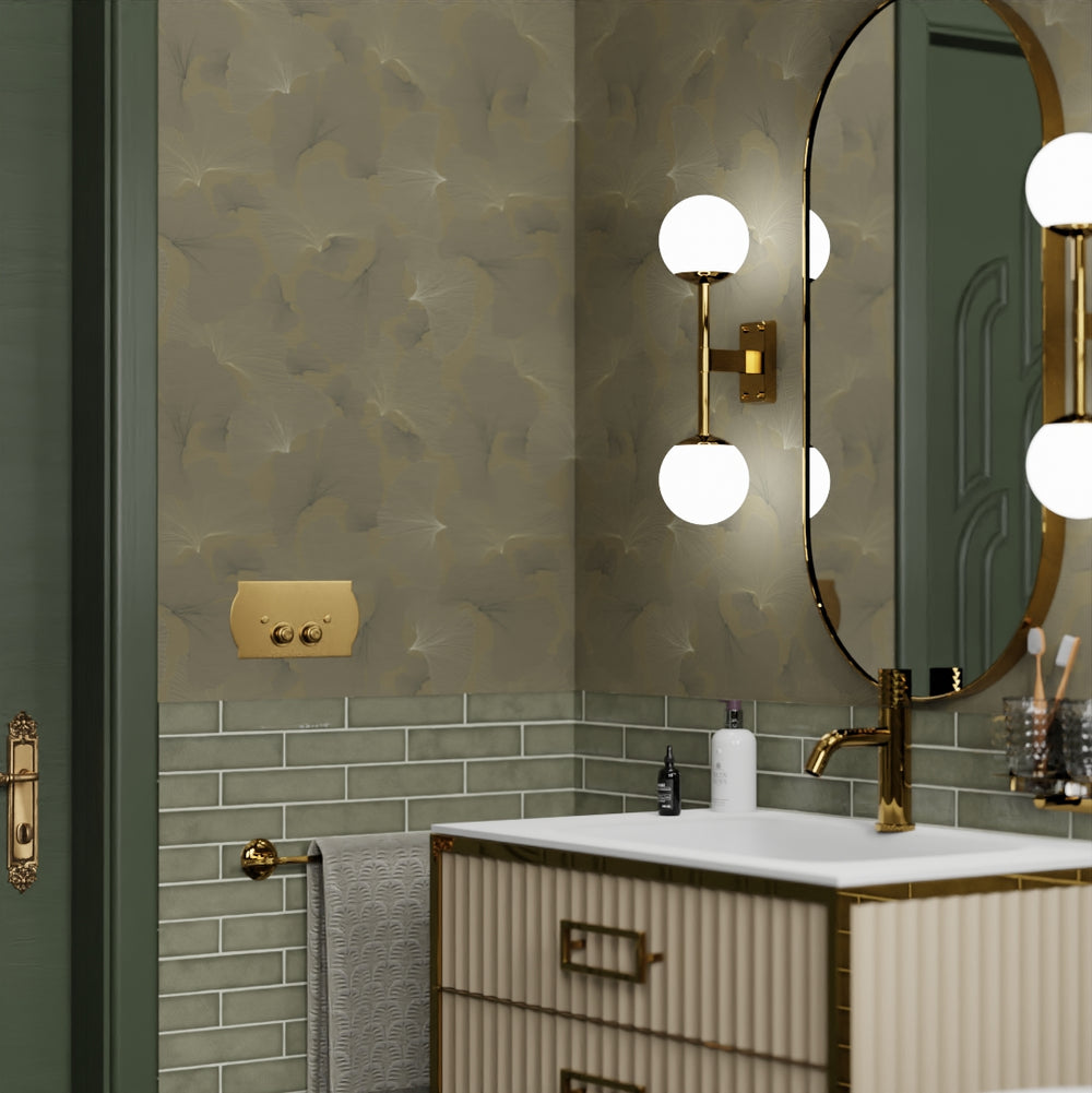 Silver Apricot Wallpaper - Shades of Gold - Lucie Annabel