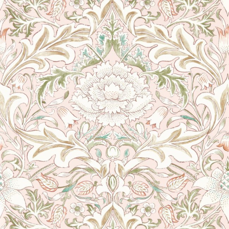 Simply Severn Wallpaper - Cochineal/Willow - 217073 - Morris & Co