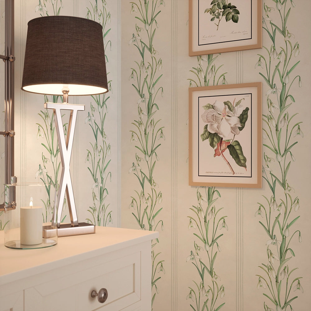 Snowdrop Wallpaper - Cream - Lucie Annabel