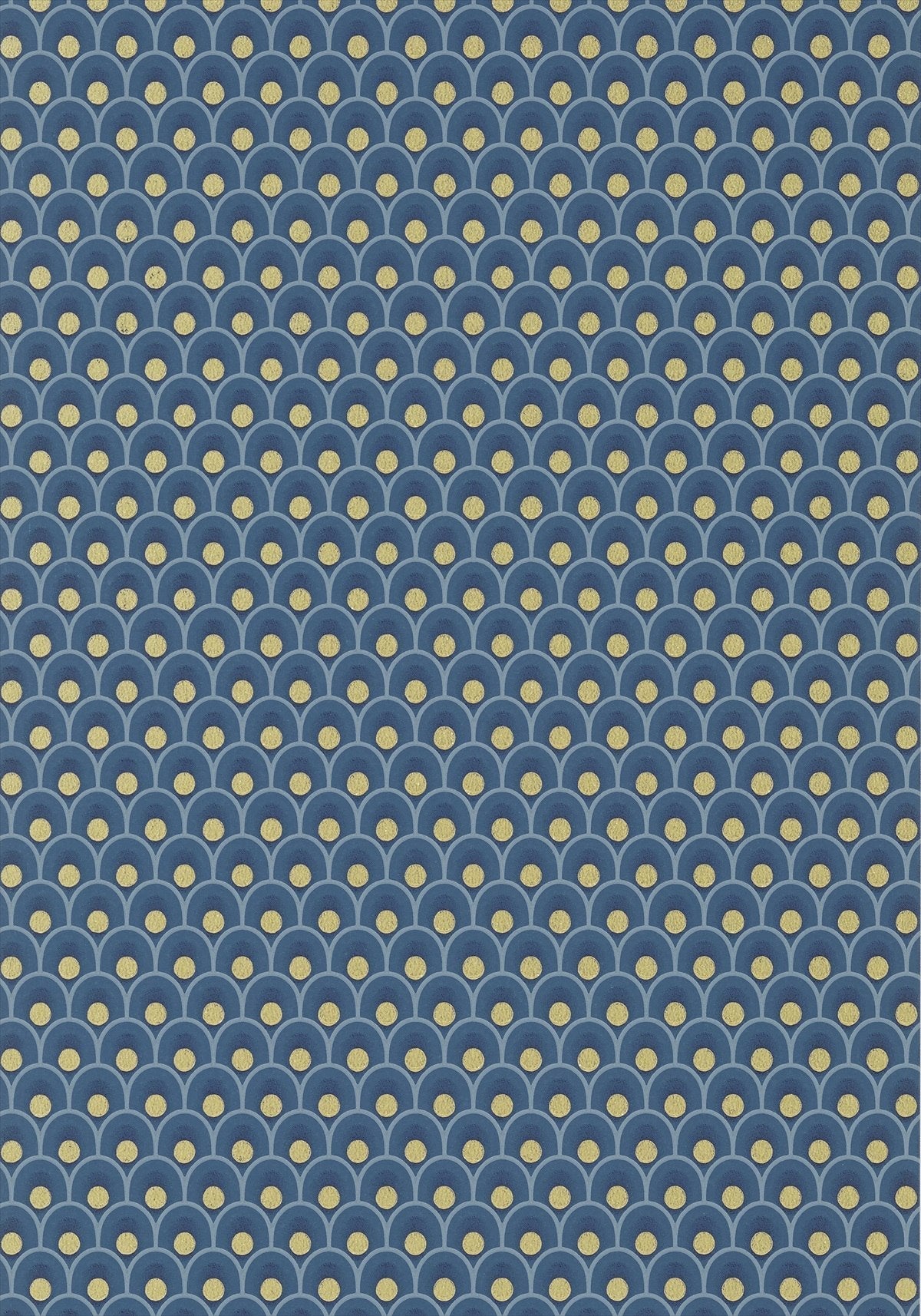 Spencer Wallpaper - Metallic Gold on Navy - AT79156 - Anna French