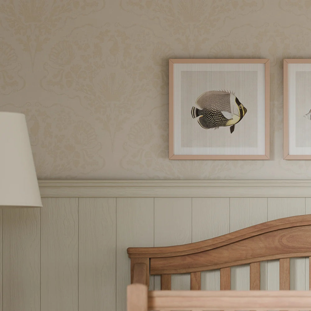 St. Mawes Lace Wallpaper - Shades of Sand - Lucie Annabel