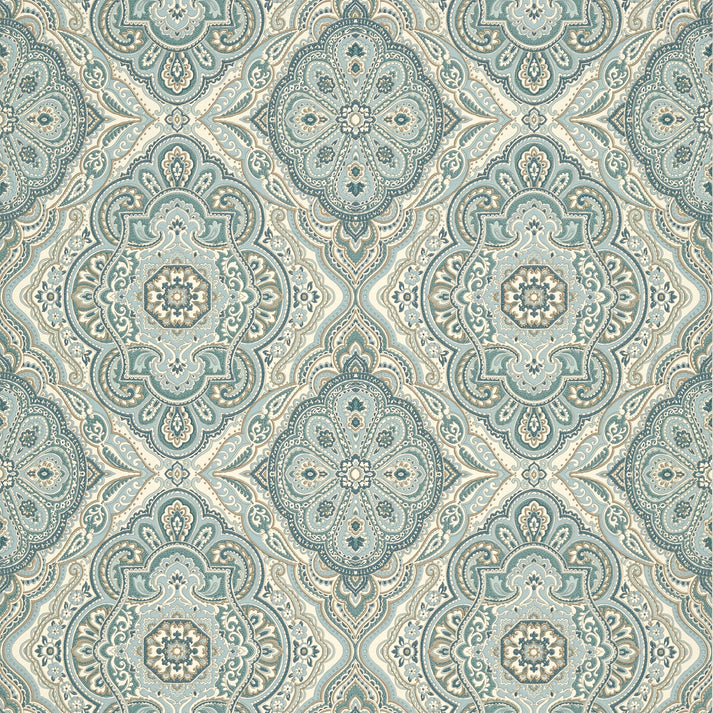 Sterling Wallpaper - Aqua - AT6144 - Anna French