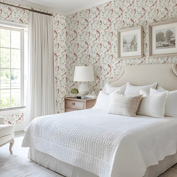 Sunrise Serenade Wallpaper - Tan & Sage - Lucie Annabel