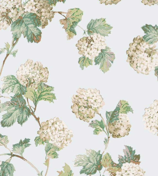 Sussex Hydrangea Wallpaper - Soft Blue - AT57845 - Anna French