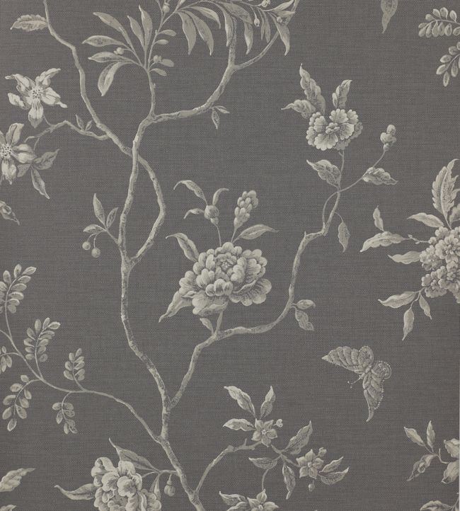 Swedish Tree Wallpaper - Charcoal - Colefax & Fowler