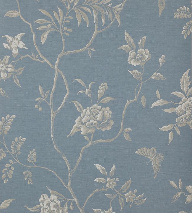 Swedish Tree Wallpaper - Navy - Colefax & Fowler