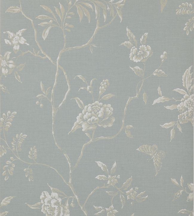 Swedish Tree Wallpaper - Old Blue - Colefax & Fowler