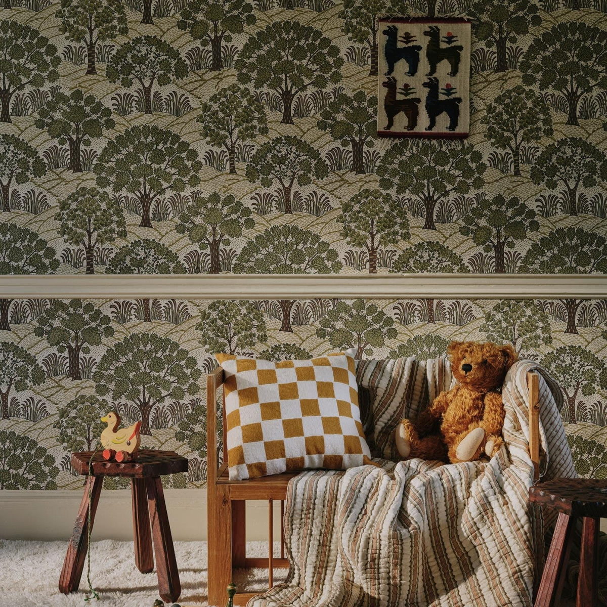 TREES PLEASE Wallpaper - Ecru - House of Hackney
