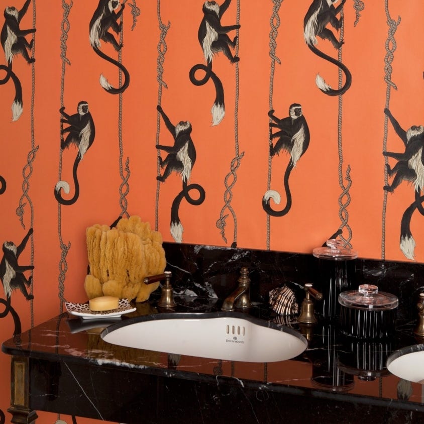 TROOP Wallpaper - Salamander-Orange - House of Hackney