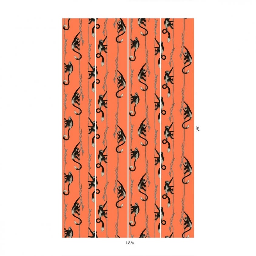 TROOP Wallpaper - Salamander-Orange - House of Hackney
