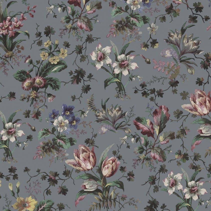 TULIPA Wallpaper - Pewter - House of Hackney