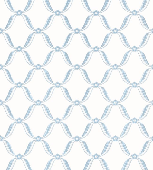 Tate Trellis Wallpaper - Soft Blue - AT57881 - Anna French