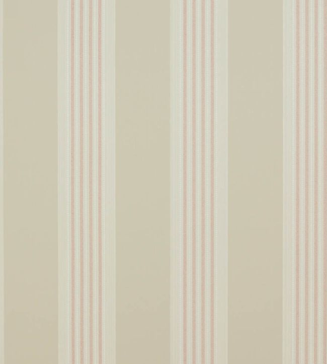 Tealby Stripe Wallpaper - Cream/Pink - Colefax & Fowler