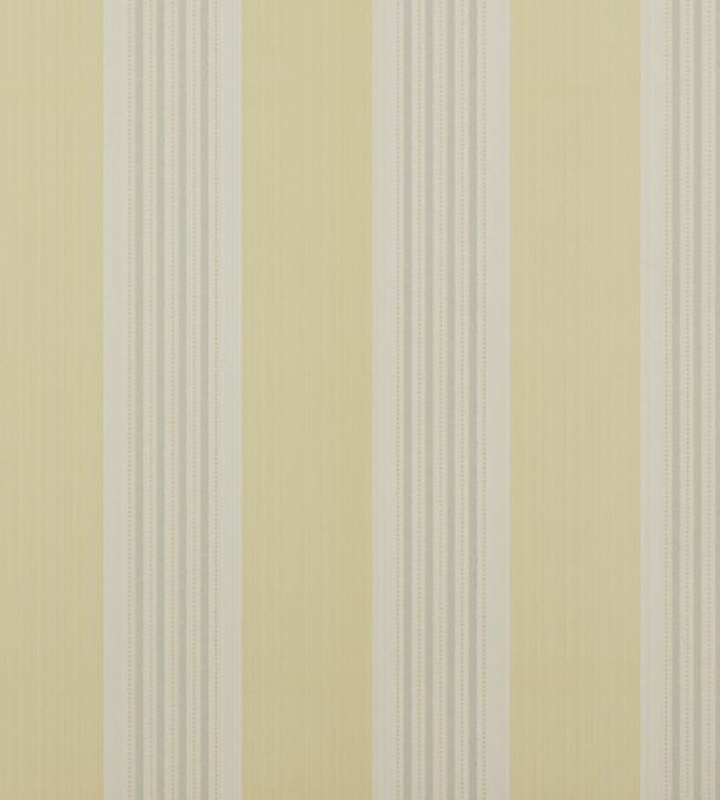 Tealby Stripe Wallpaper - Yellow/Grey - Colefax & Fowler