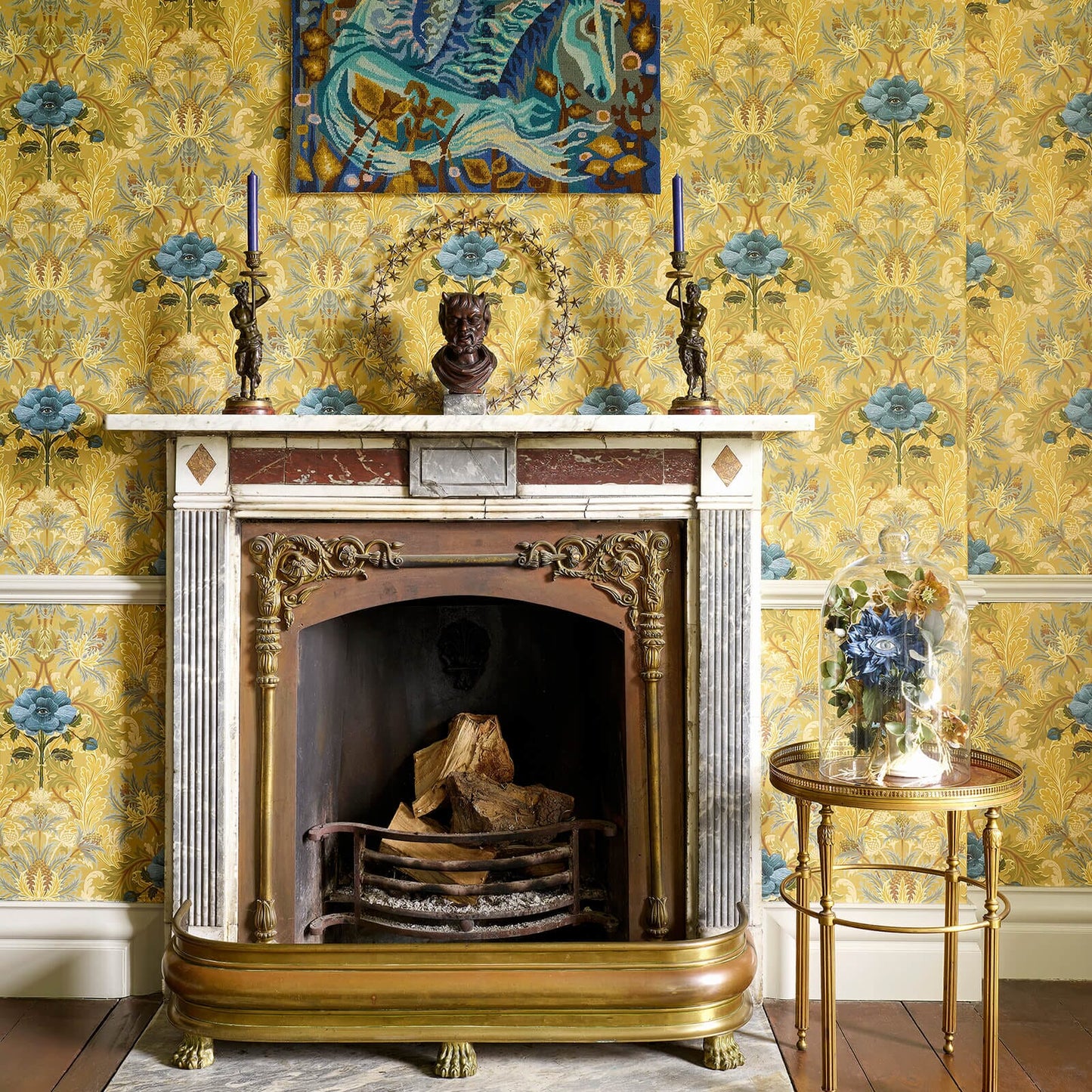 The Blue Rose Weeping Wallpaper - Aurelian - House of Hackney
