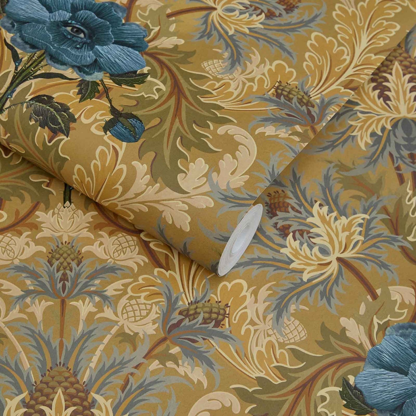 The Blue Rose Weeping Wallpaper - Aurelian - House of Hackney