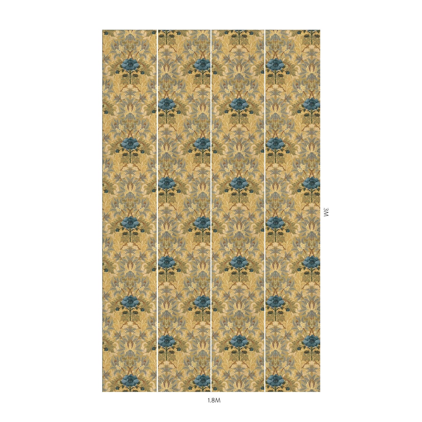 The Blue Rose Weeping Wallpaper - Aurelian - House of Hackney