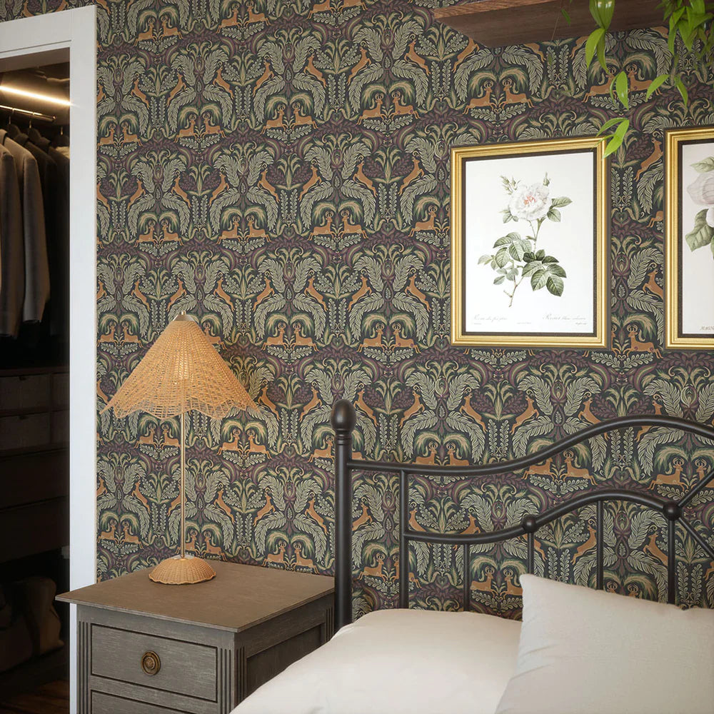 The Endearing Deer Wallpaper - Rich Tone - Lucie Annabel