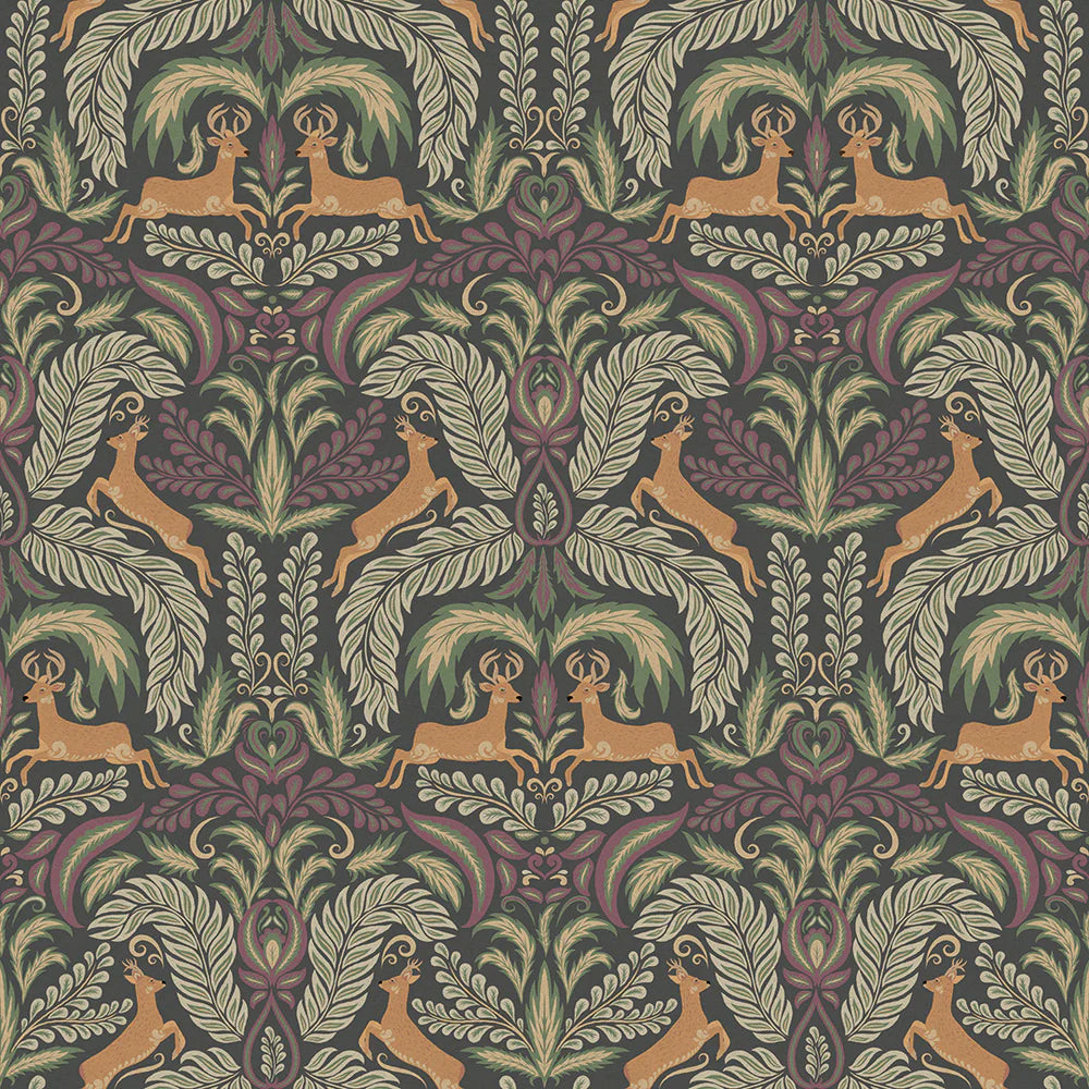 The Endearing Deer Wallpaper - Rich Tone - Lucie Annabel