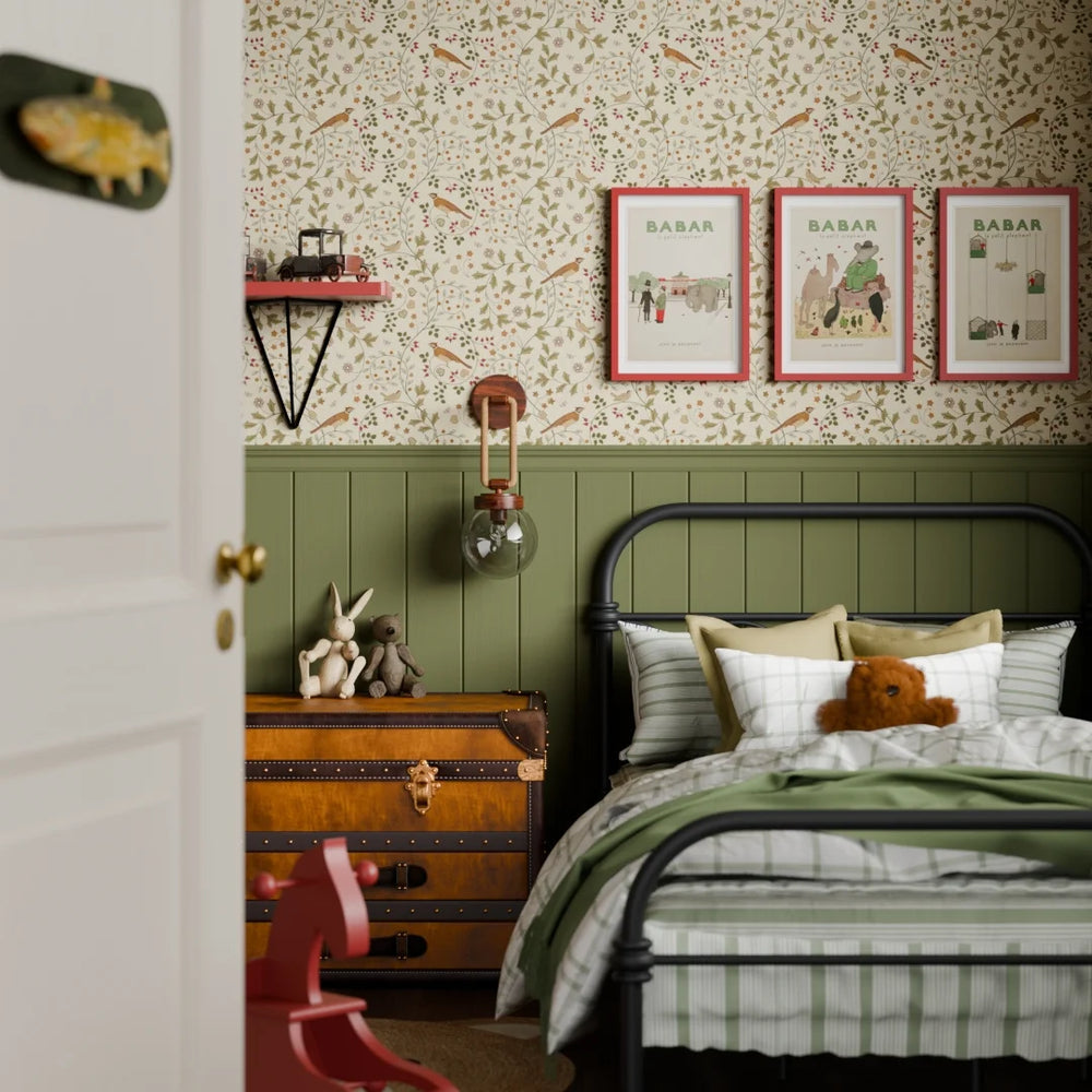 The Grand Estate Wallpaper - Rural Tones on Vintage Cream - Lucie Annabel