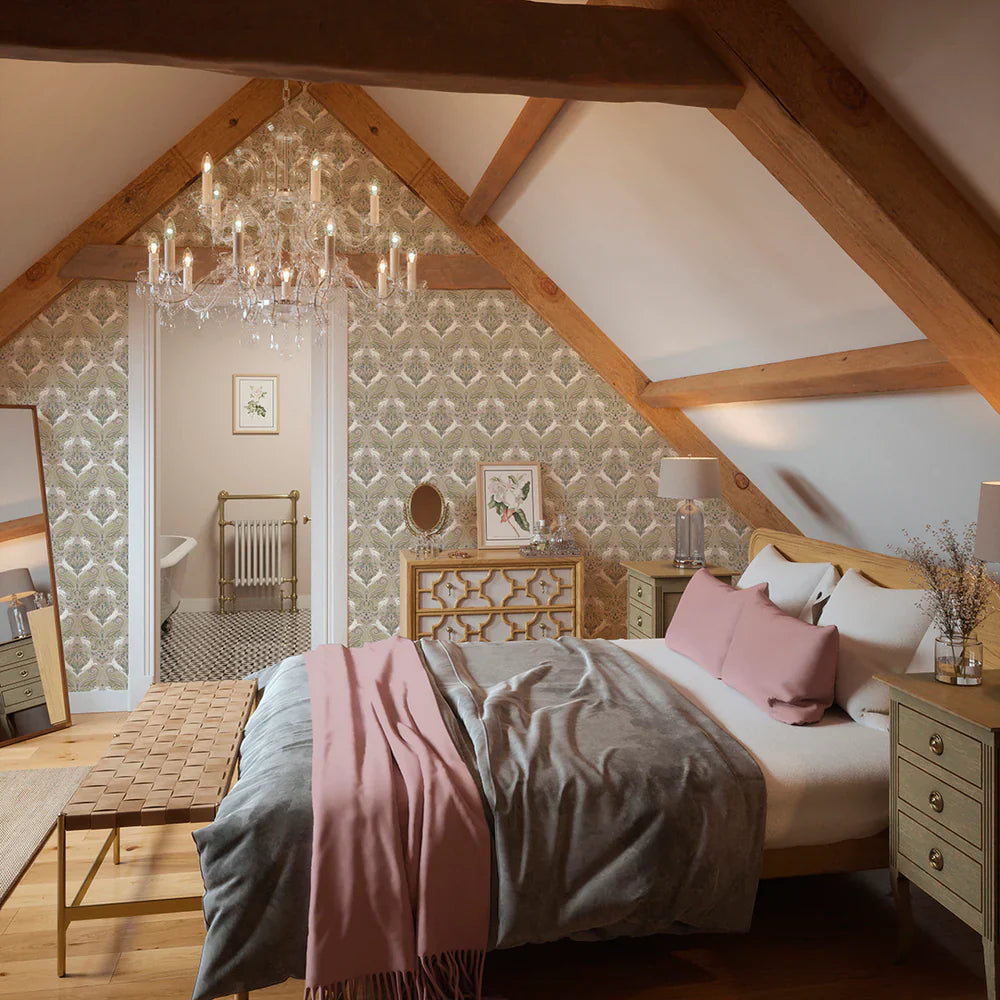The Hopping Hare Wallpaper - Earthy Hues - Lucie Annabel