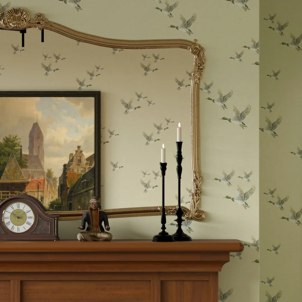 The Mallards Wallpaper - Sand - Lucie Annabel