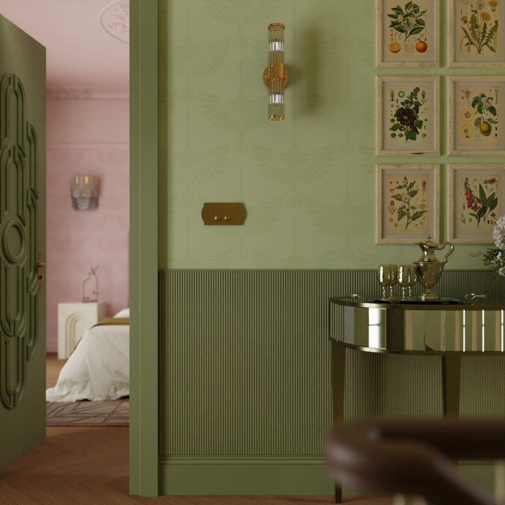 The Orient Wallpaper - Olive - Lucie Annabel