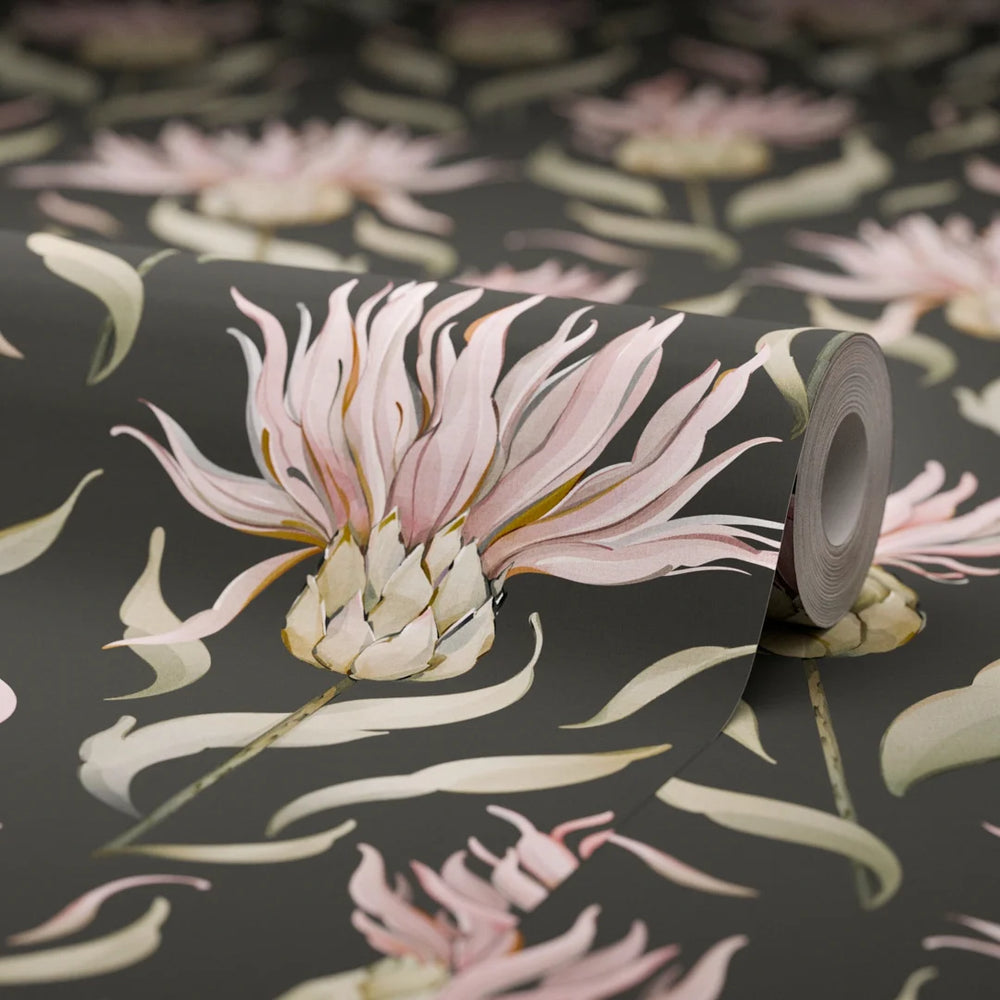 Thistle Royale Wallpaper - Charcoal - Lucie Annabel