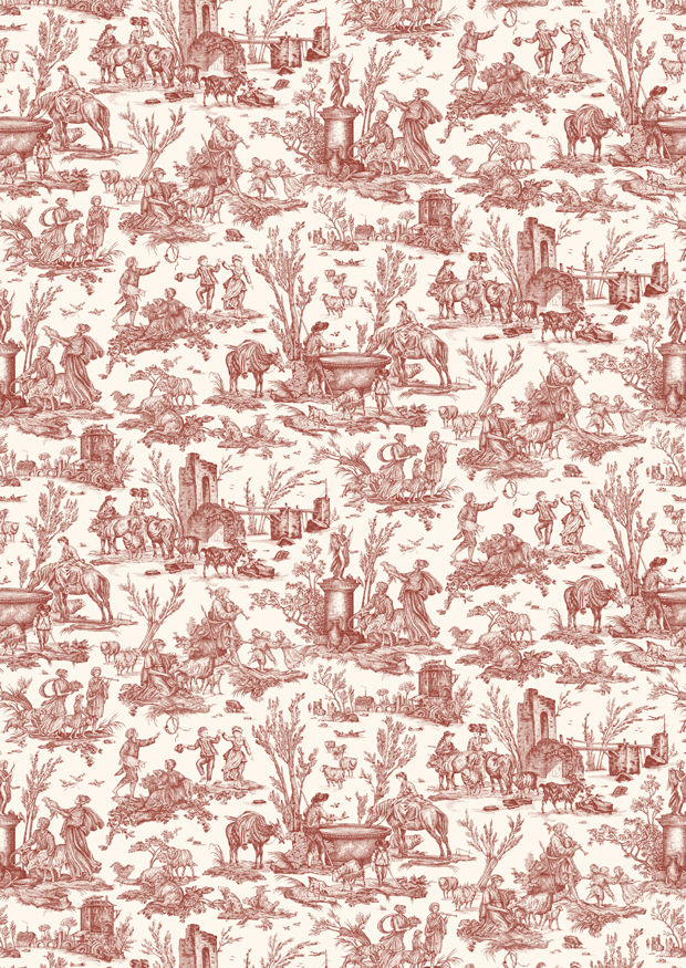 Toile Baptiste Wallpaper - Rhone