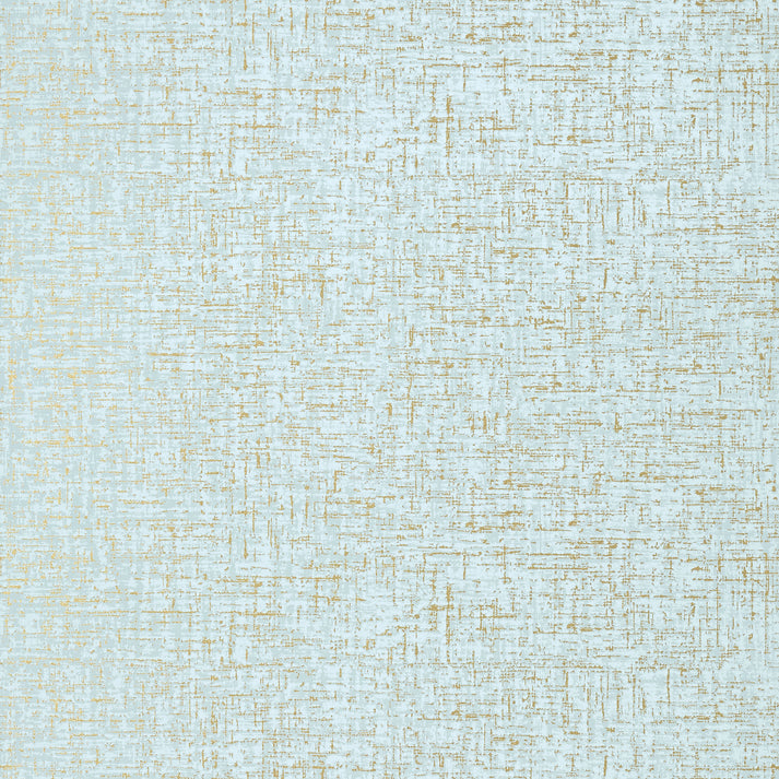 Tresco Wallpaper - Metallic Gold on Aqua - AT6118 - Anna French