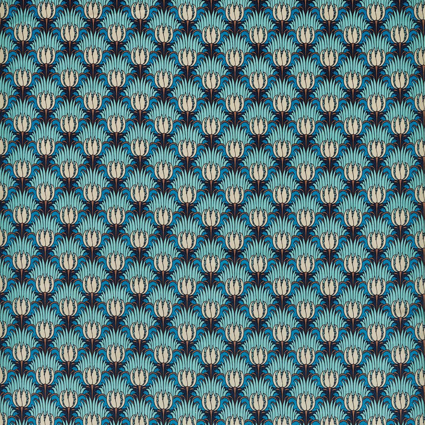Tulip & Bird Fabric - Opal & Sea Foam - 520014 - Morris & Co