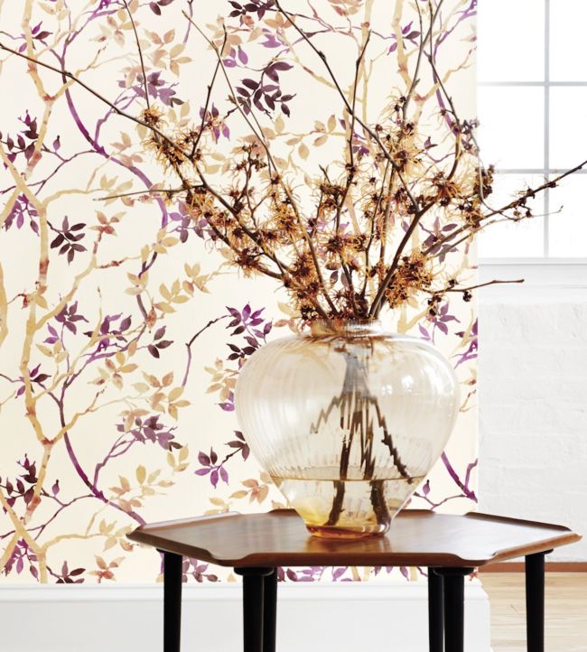 Tyndall Wallpaper - Gold on Metallic Pewter - AT34153 - Anna French