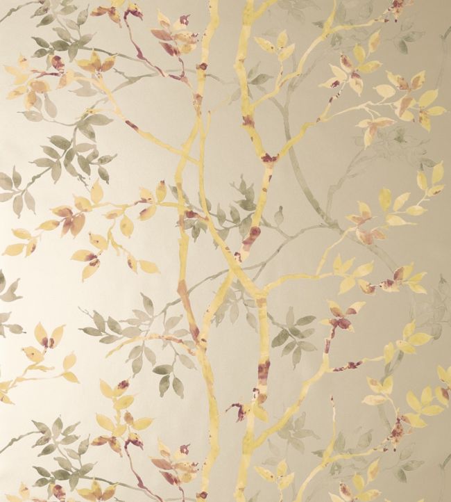 Tyndall Wallpaper - Gold on Metallic Pewter - AT34153 - Anna French