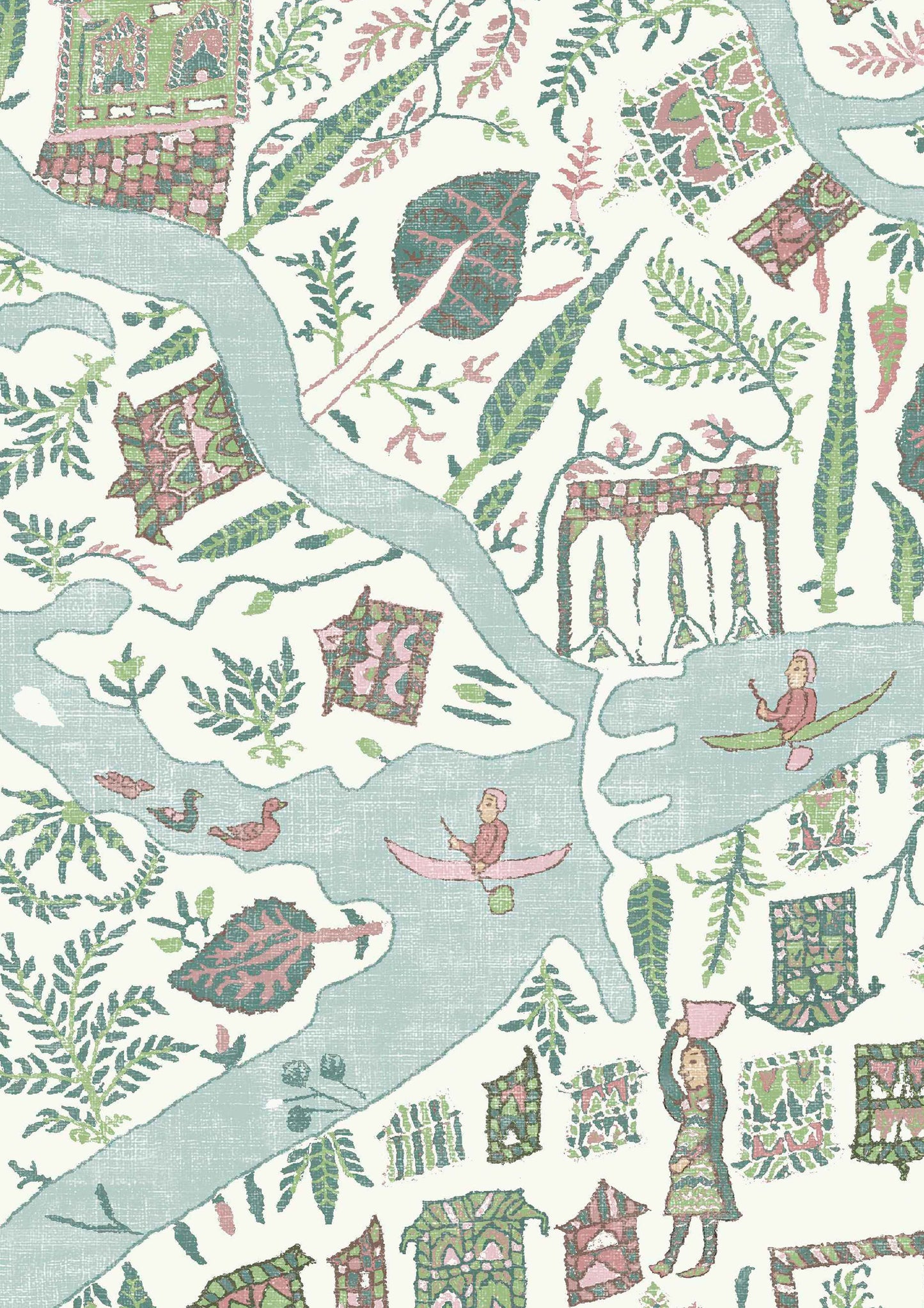Utopia Wallpaper - Pistachio Rose