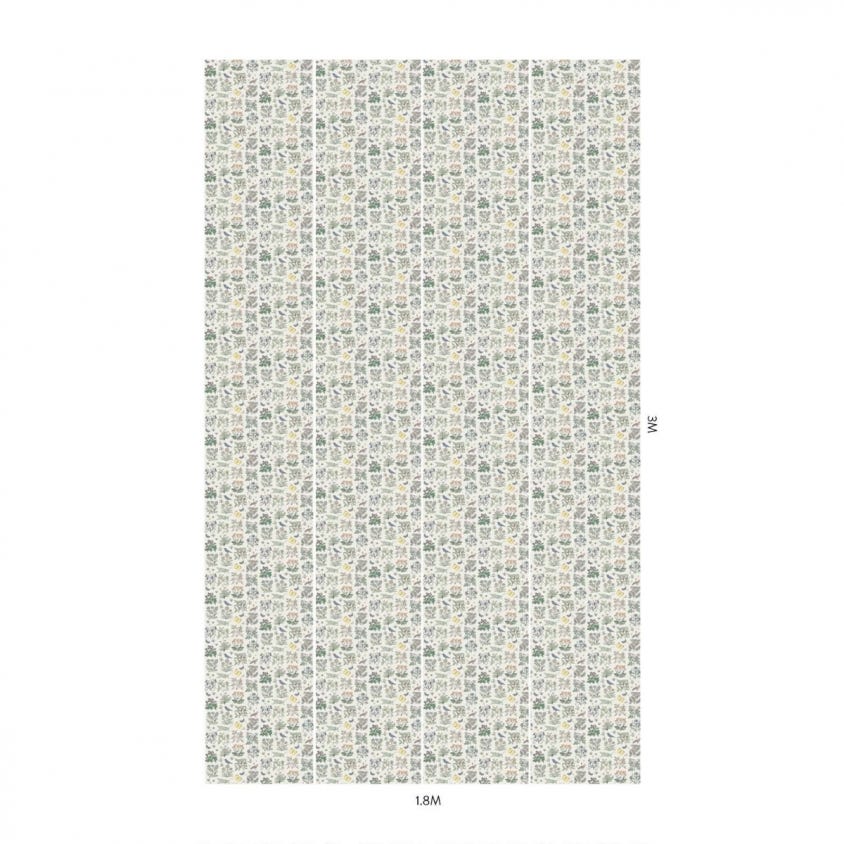 VOYSEY'S GARDEN Wallpaper - Off-White - House of Hackney