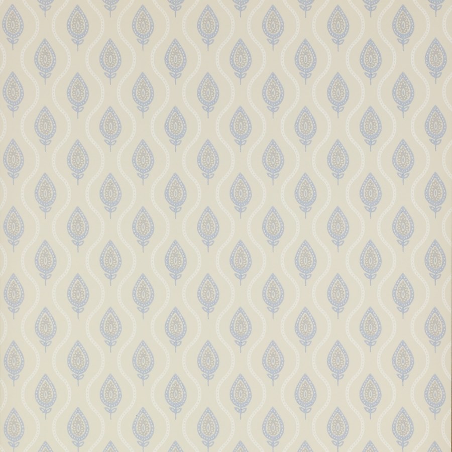 Verity Wallpaper - Blue/Cream - Colefax & Fowler