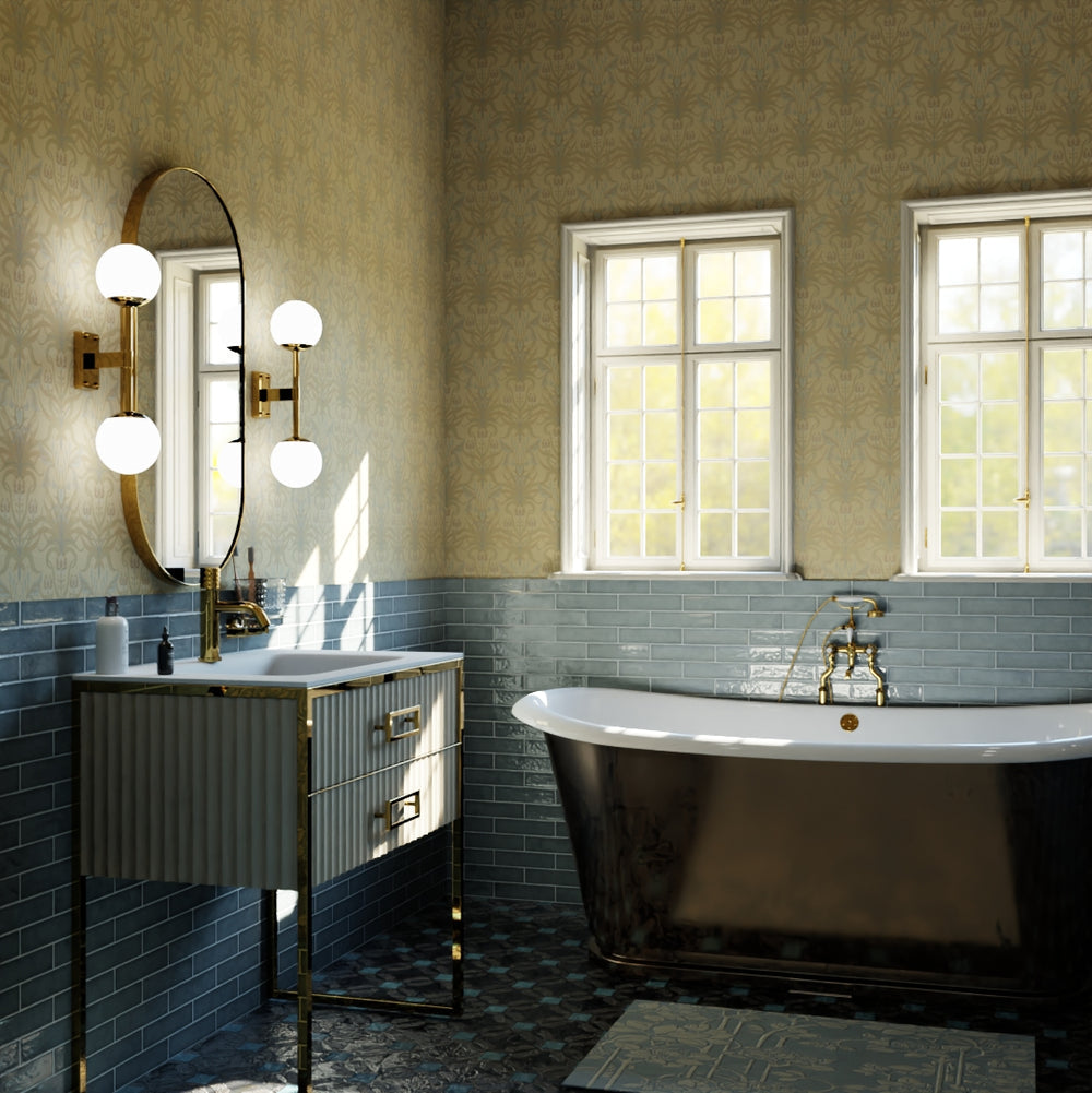 Versailles Wallpaper - Shades of Ochre & Mineral - Lucie Annabel