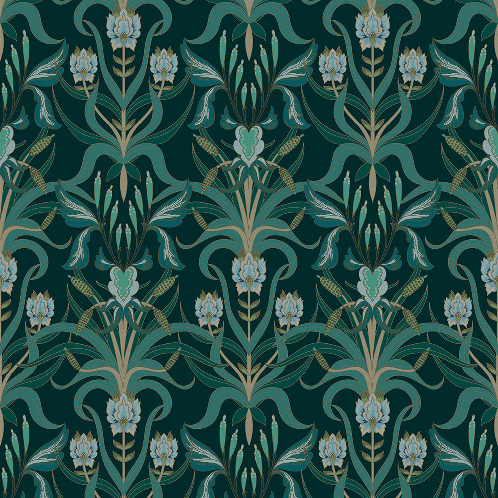 Versailles Wallpaper - Shades of Teal & Mineral - Lucie Annabel